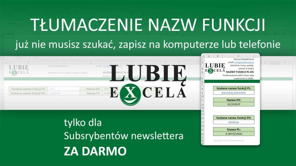 Tłumaczenie nazw funkcji